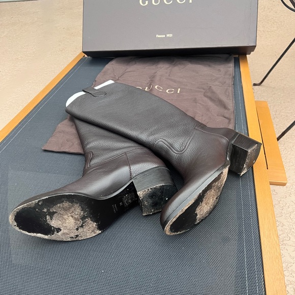 Gucci Soft  Cellarius calfskin riding boot. - Picture 7 of 7